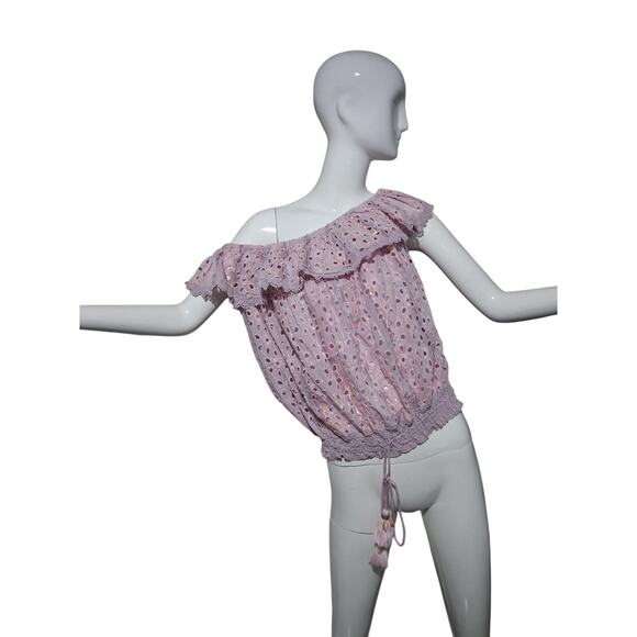 Barok Paris Women's XL Whimsical Fairycore  Eyelet Lace  Crochet Romantic Top - Picture 5 of 15